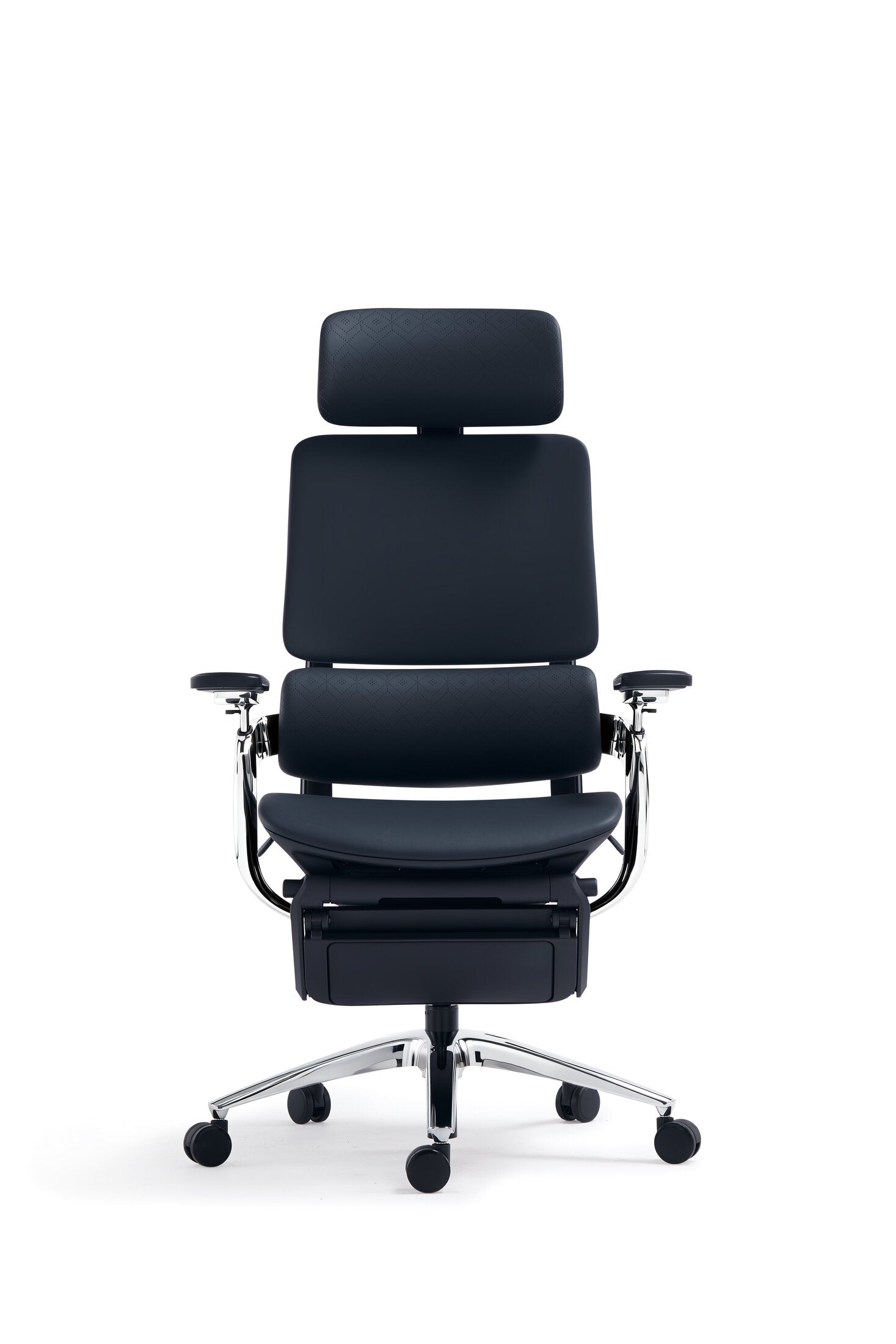 Scaun ergonomic profesional Nexus dumonde cu suport lombar dinamic, cotiere 4D ultra moi, mecanism multifunctional inclinare/blocare, suport picoare, negru