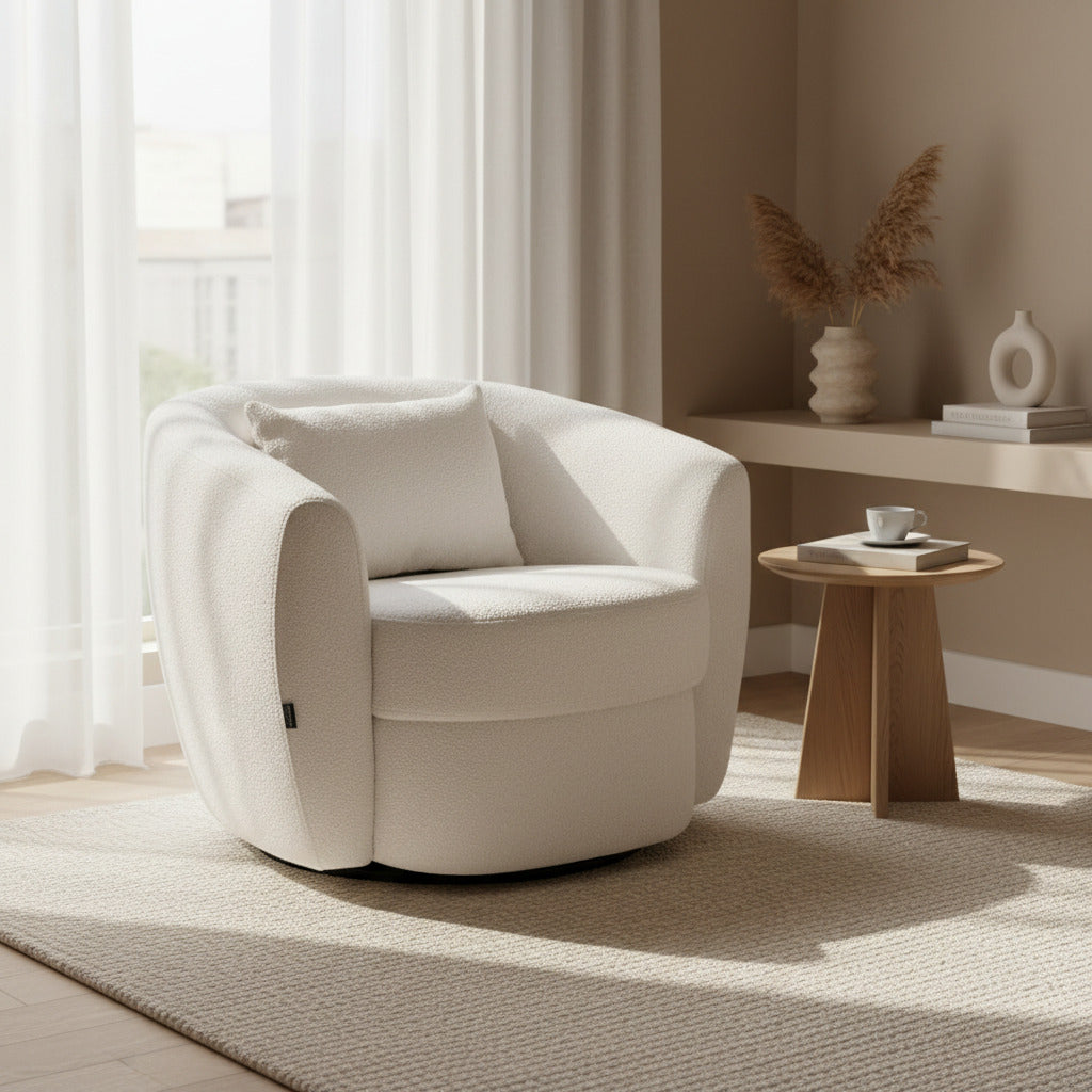 Fotoliu dumonde tapitat Gri modern Lorenzo 88x93cm