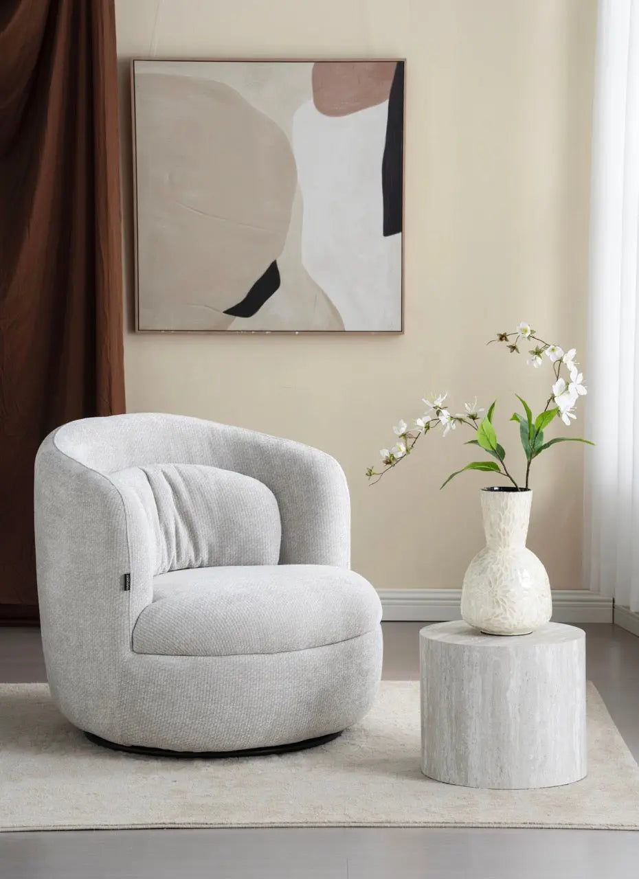 Fotoliu dumonde tapitat gri modern Marco 84x84cm ULK