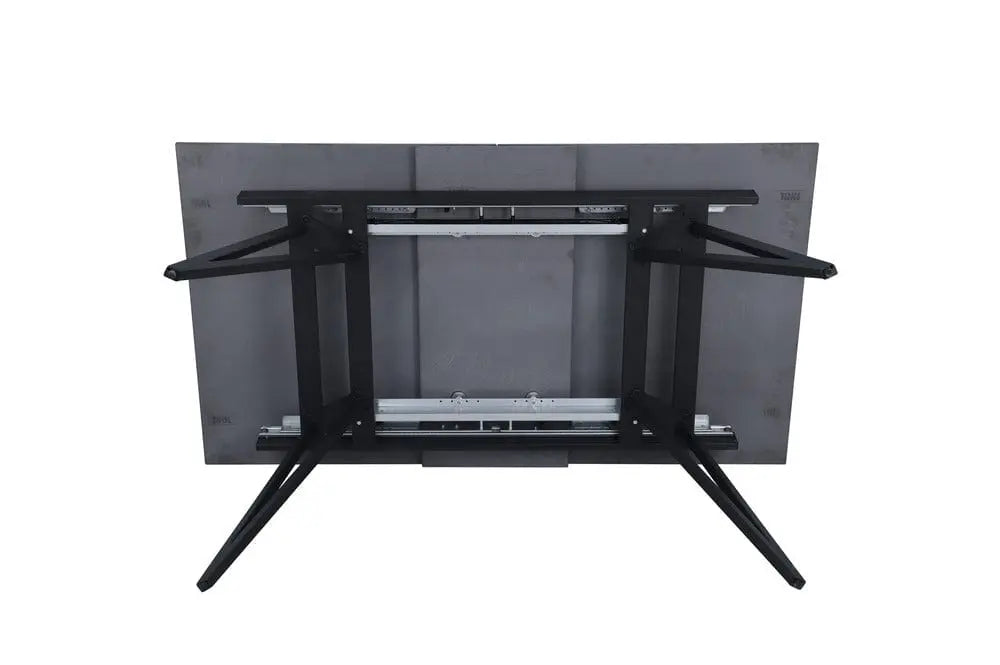 Masa extensibila dumonde, Viborg, blat ceramic, 160-200x90x76 H cm, negru/gri mat ES