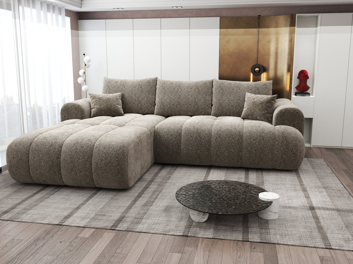 Colțar extensibil dumonde Milano Lounge Arena Antelope 255x190 cm