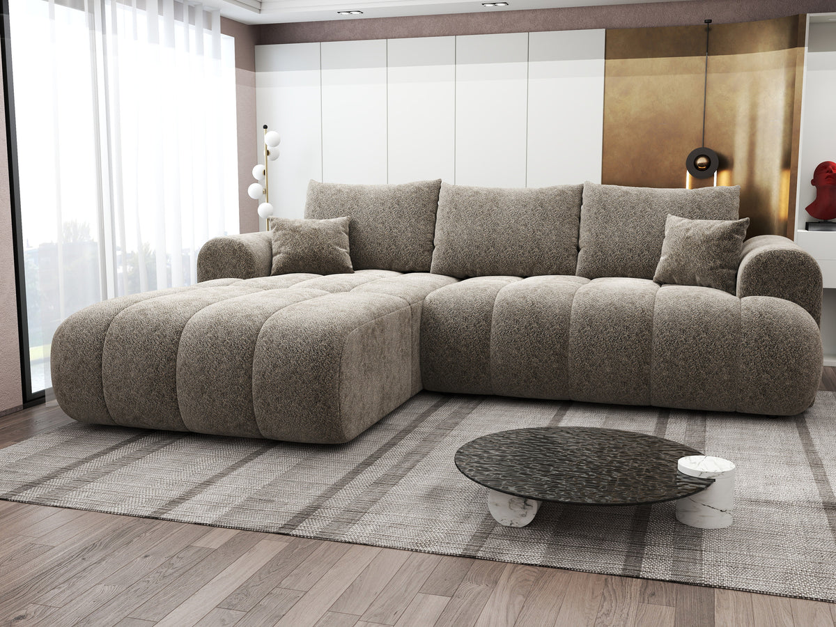 Colțar extensibil dumonde Milano Lounge Arena Antelope 255x190 cm