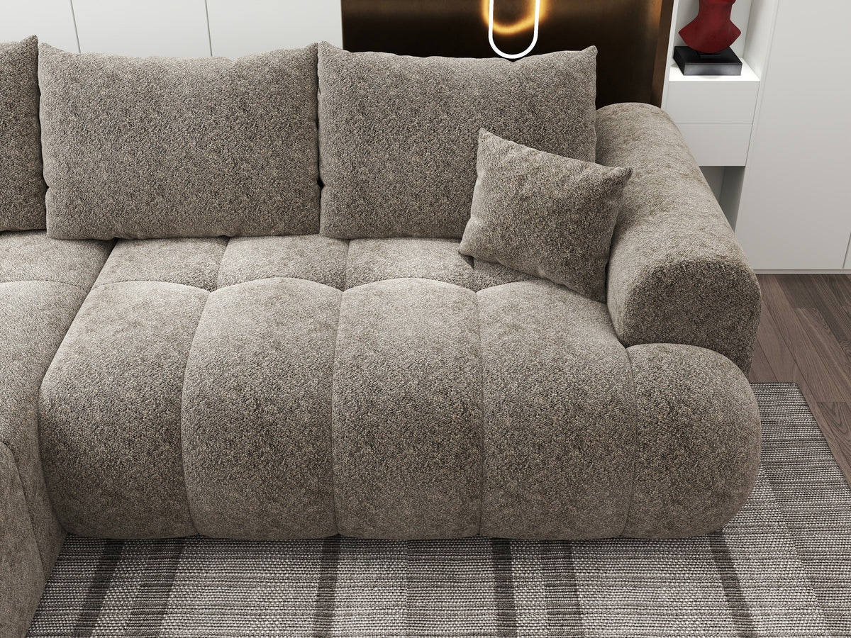Colțar extensibil dumonde Milano Lounge Arena Antelope 255x190 cm