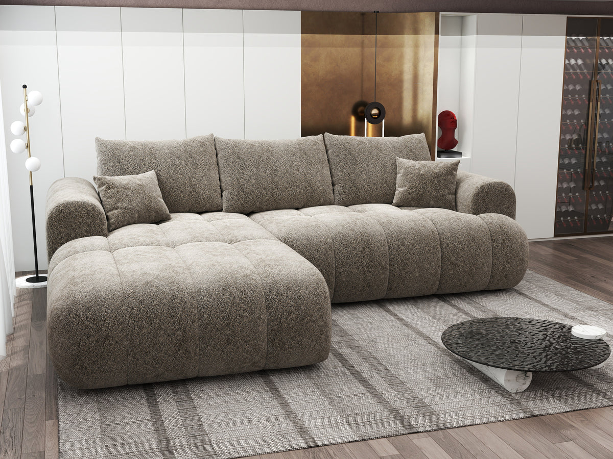 Colțar extensibil dumonde Milano Lounge Arena Antelope 255x190 cm