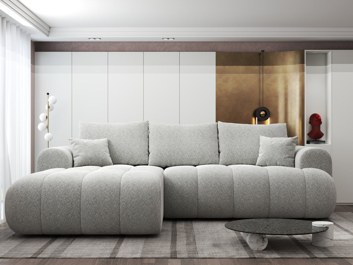 Colțar extensibil dumonde Milano Lounge Arena Silver 255x190 cm