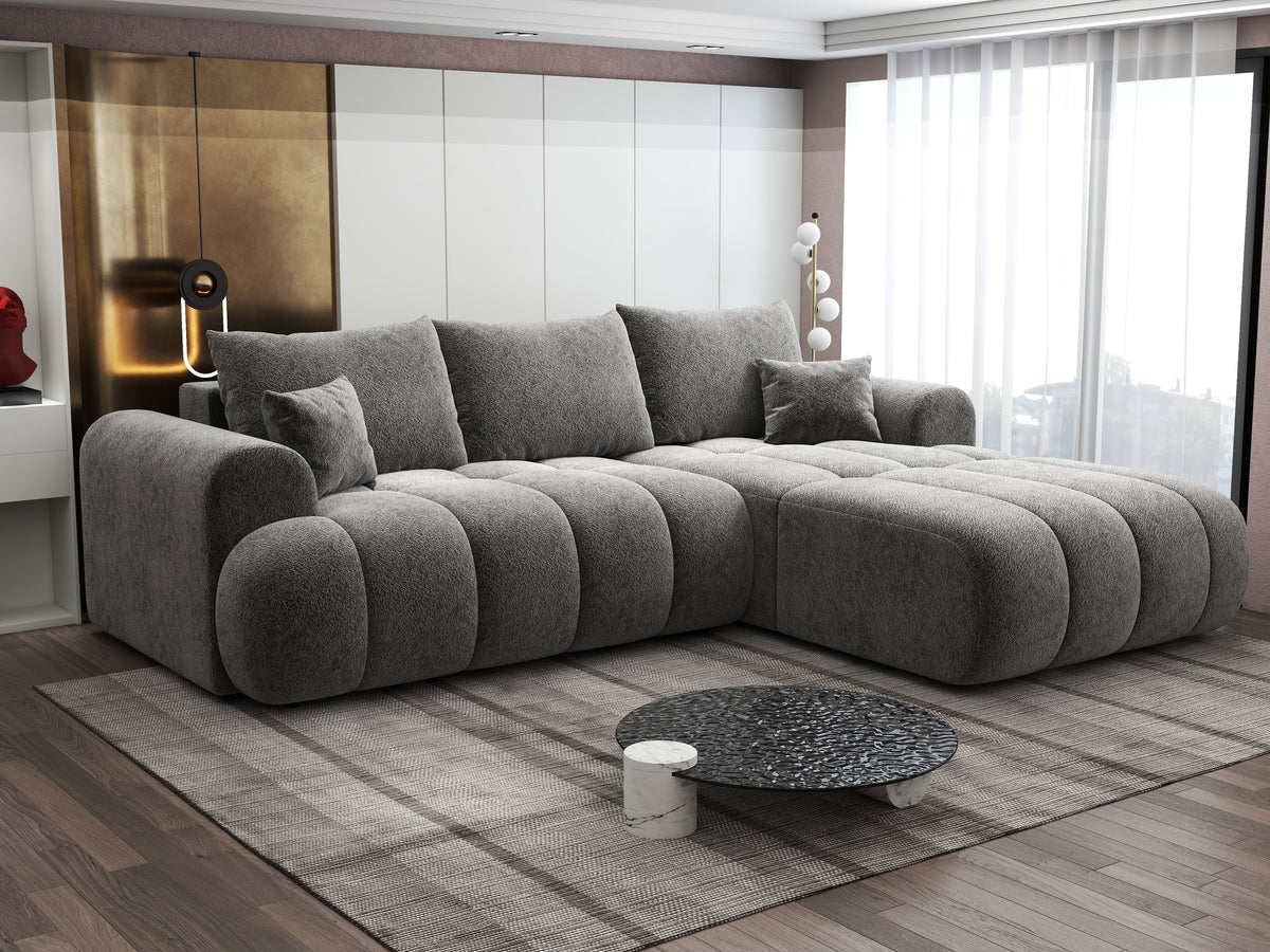Colțar extensibil dumonde Milano Lounge Arena Grafit II 255x190 cm