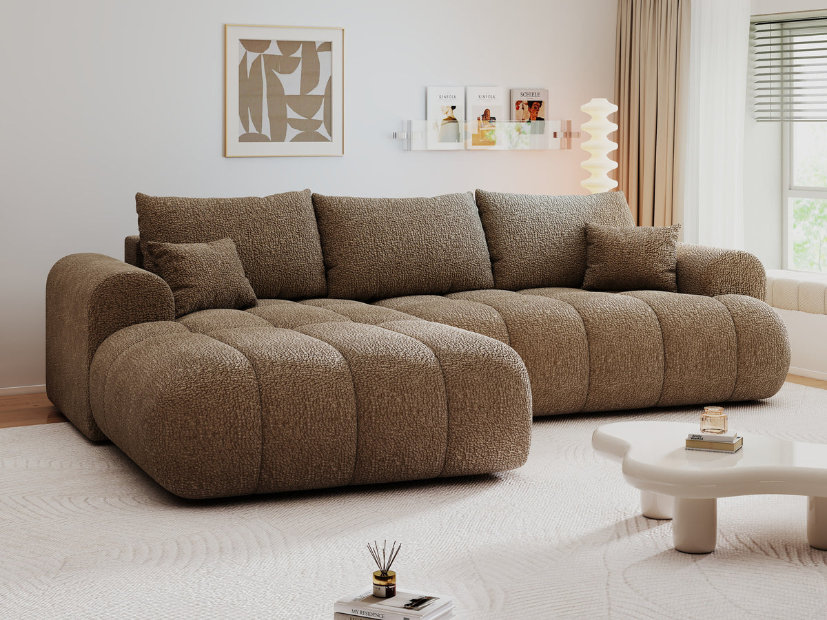 Colțar extensibil dumonde Milano Lounge Jaguar Mink 255x190 cm