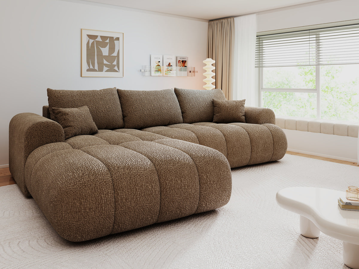 Colțar extensibil dumonde Milano Lounge Jaguar Mink 255x190 cm