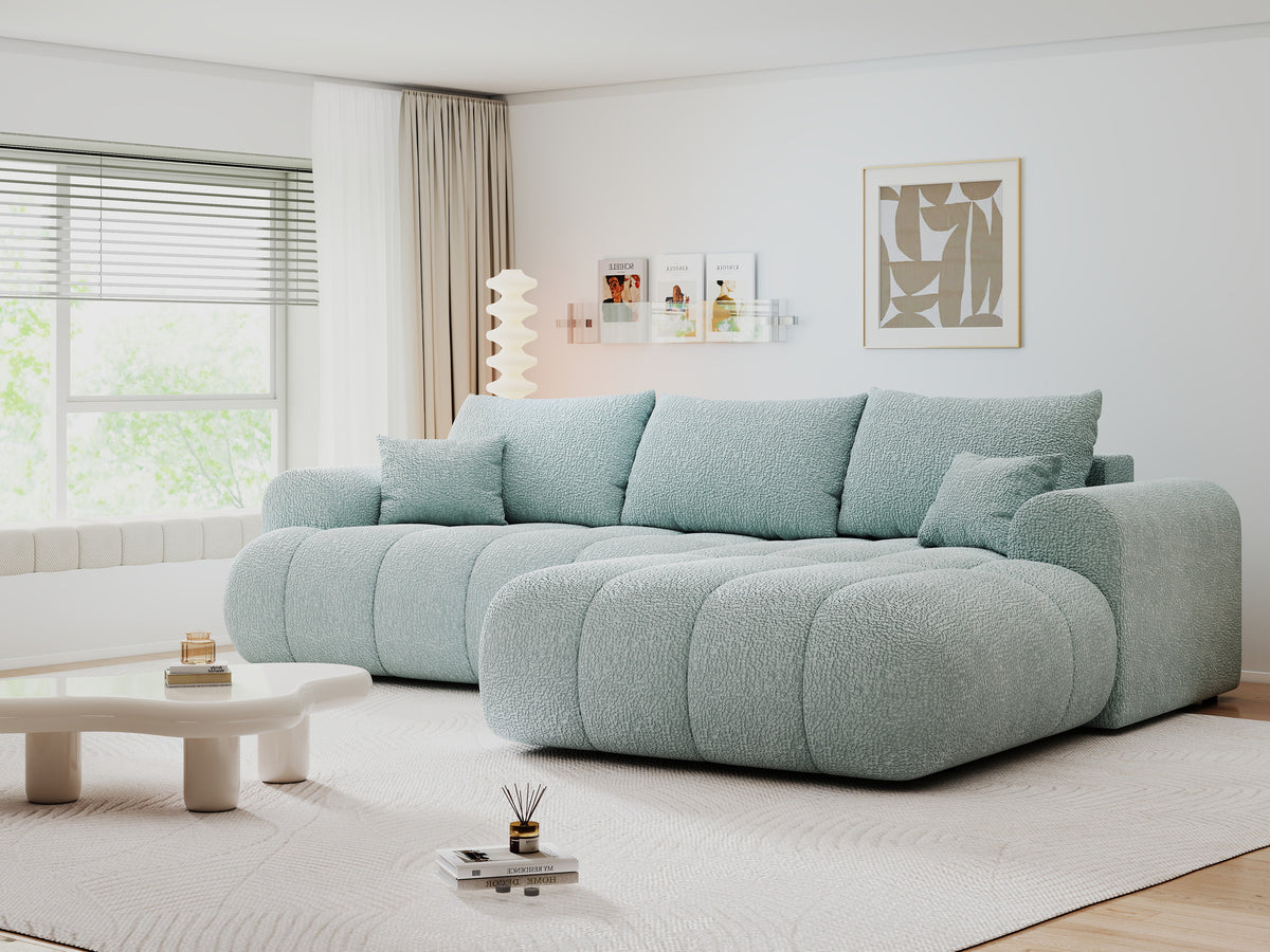 Colțar extensibil dumonde Milano Lounge Jaguar Aqua II 255x190 cm