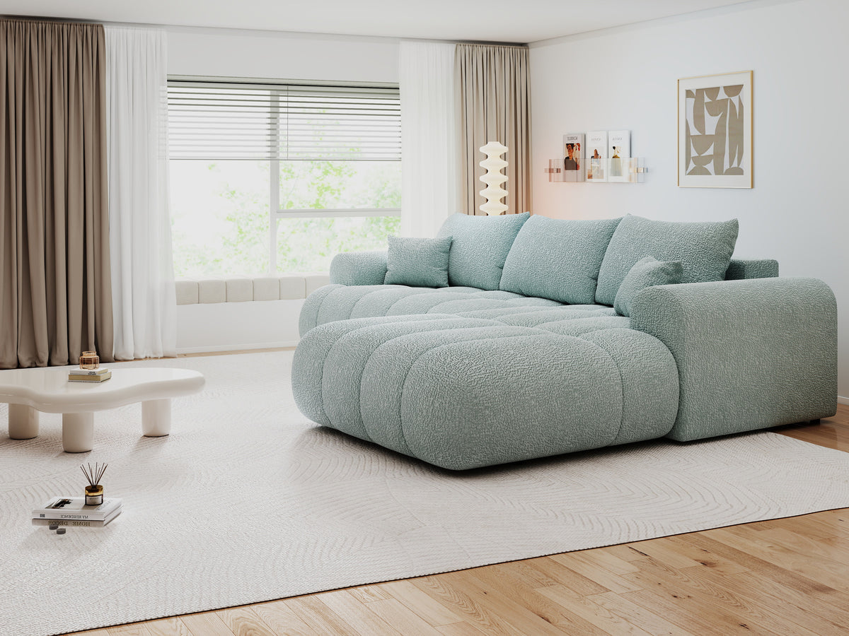 Colțar extensibil dumonde Milano Lounge Jaguar Aqua II 255x190 cm