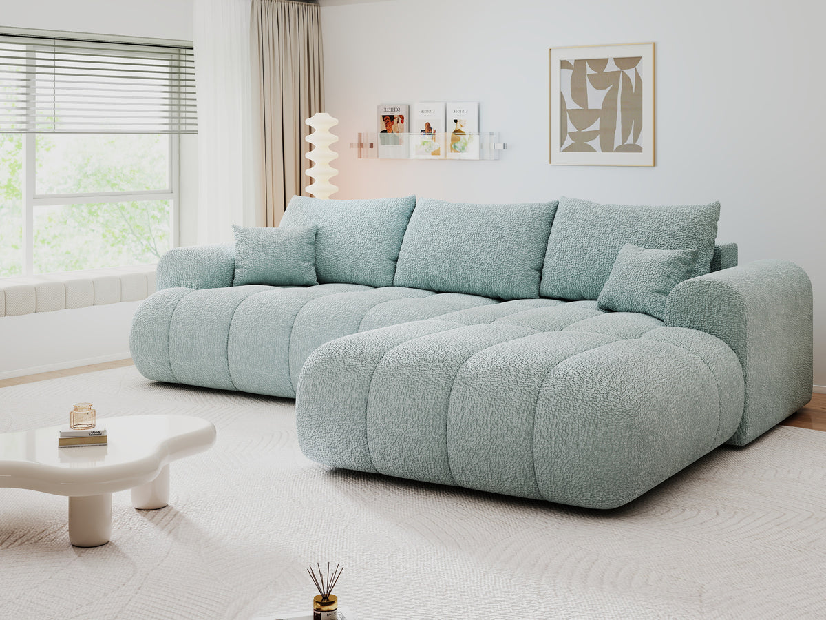 Colțar extensibil dumonde Milano Lounge Jaguar Aqua II 255x190 cm