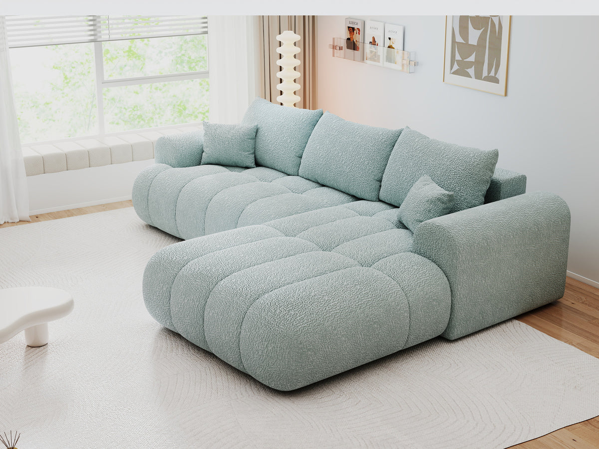 Colțar extensibil dumonde Milano Lounge Jaguar Aqua II 255x190 cm