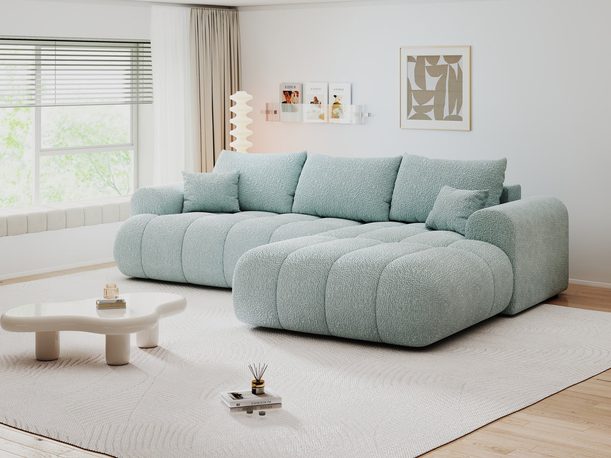 Colțar extensibil dumonde Milano Lounge Jaguar Aqua II 255x190 cm