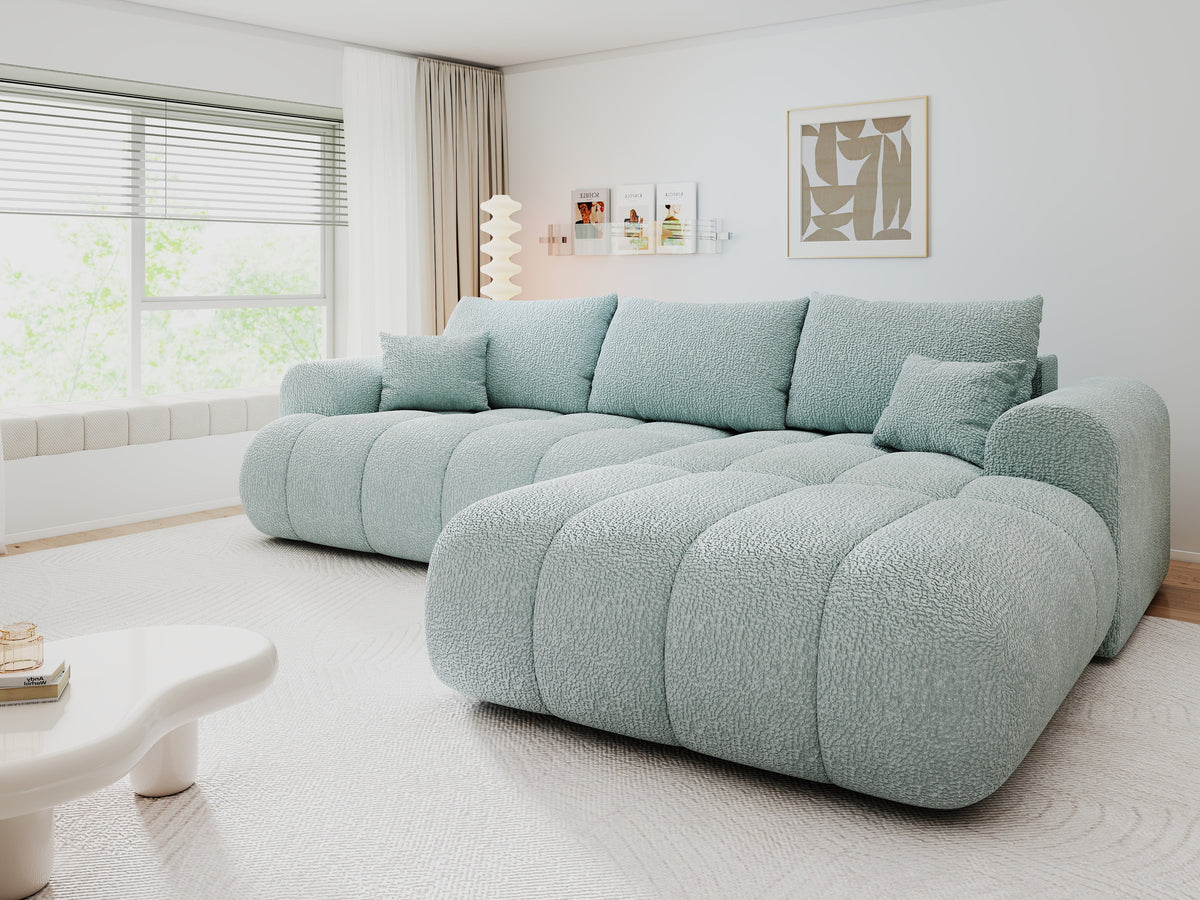 Colțar extensibil dumonde Milano Lounge Jaguar Aqua II 255x190 cm