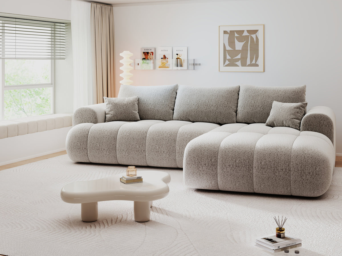 Colțar extensibil dumonde Milano Lounge Jaguar Gri II 255x190 cm