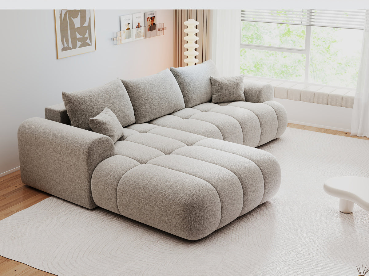 Colțar extensibil dumonde Milano Lounge Jaguar Gri 255x190 cm