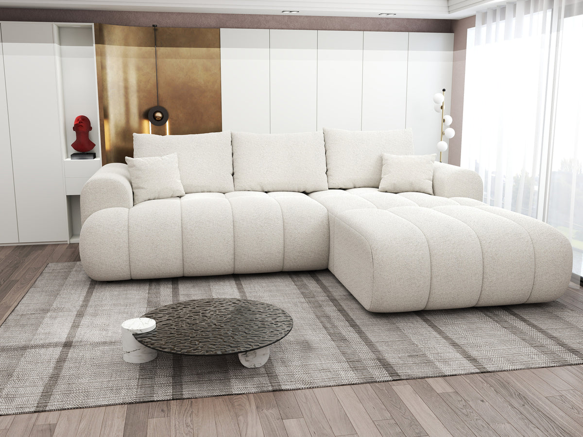 Colțar extensibil dumonde Milano Lounge Monte Bej II 255x190 cm