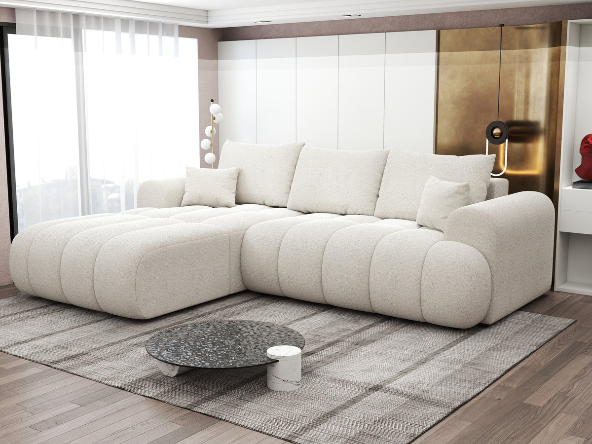 Colțar extensibil dumonde Milano Lounge Monte Bej 255x190 cm