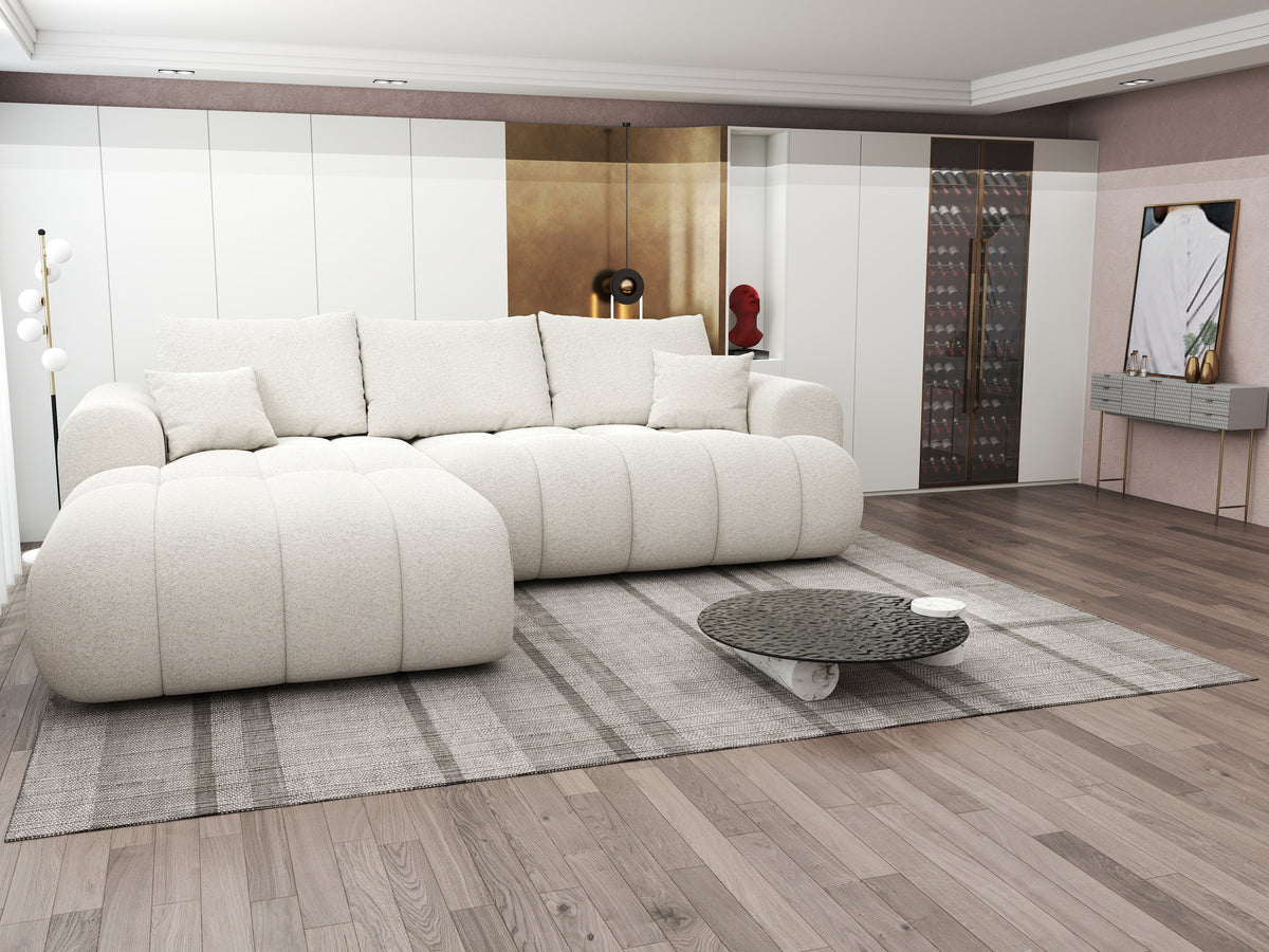 Colțar extensibil dumonde Milano Lounge Monte Bej 255x190 cm