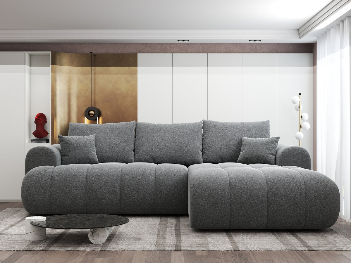 Colțar extensibil dumonde Milano Lounge Monte Gri II 255x190 cm