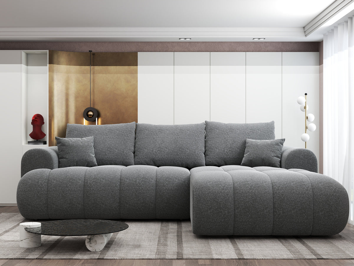 Colțar extensibil dumonde Milano Lounge Monte Gri II 255x190 cm