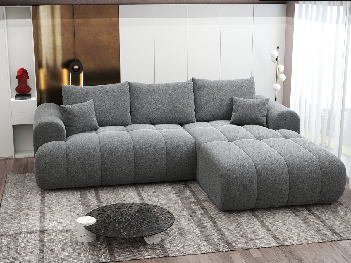 Colțar extensibil dumonde Milano Lounge Monte Gri II 255x190 cm