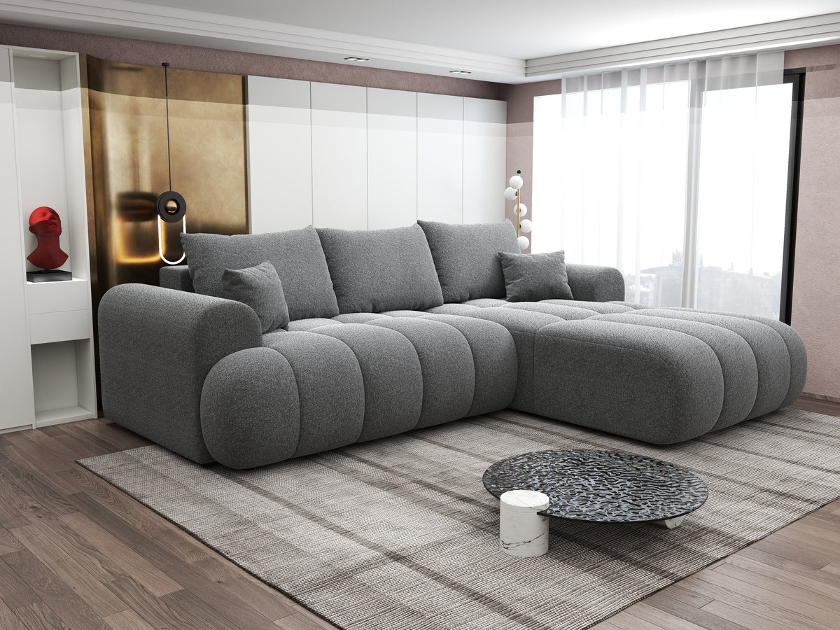 Colțar extensibil dumonde Milano Lounge Monte Gri II 255x190 cm