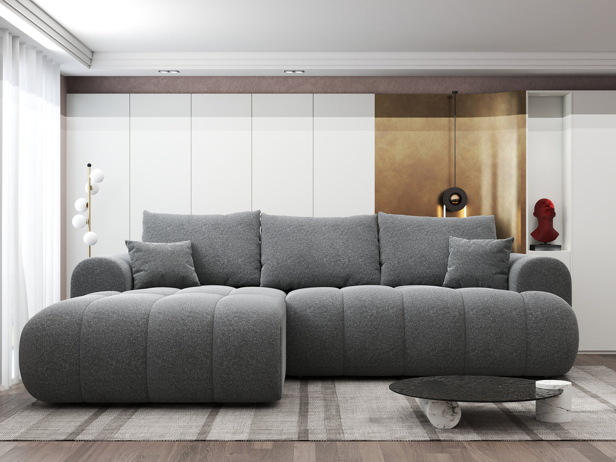 Colțar extensibil dumonde Milano Lounge Monte Gri 255x190 cm