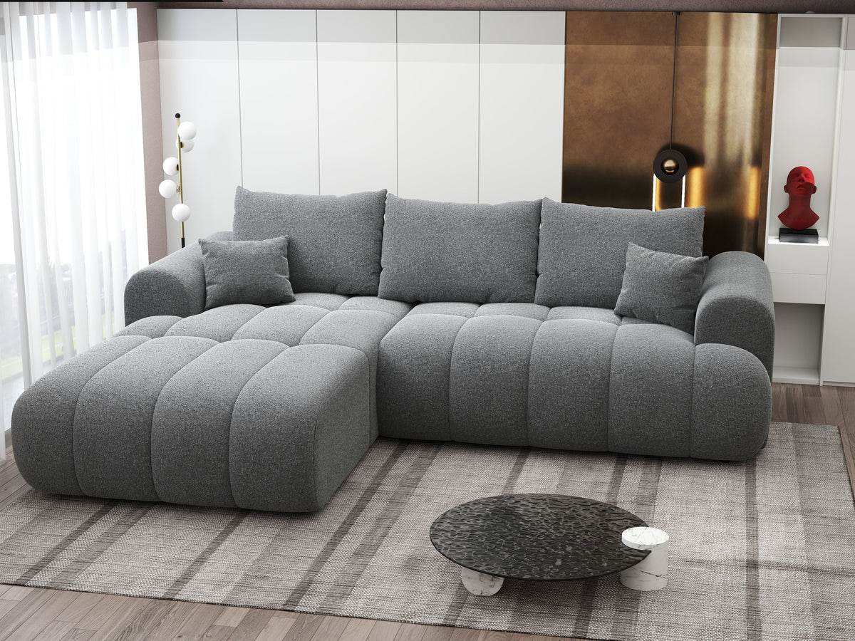 Colțar extensibil dumonde Milano Lounge Monte Gri 255x190 cm
