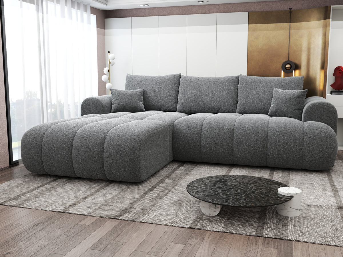 Colțar extensibil dumonde Milano Lounge Monte Gri 255x190 cm