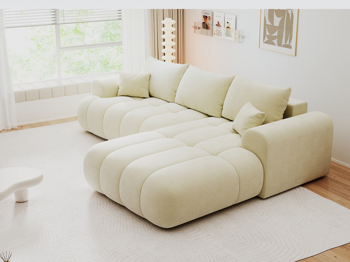 Colțar extensibil dumonde Milano Lounge Quelle Ivory II 255x190 cm