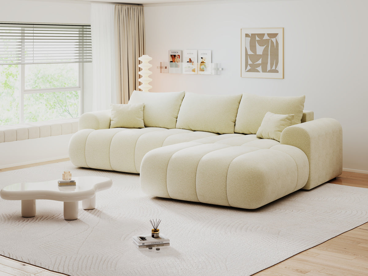 Colțar extensibil dumonde Milano Lounge Quelle Ivory II 255x190 cm