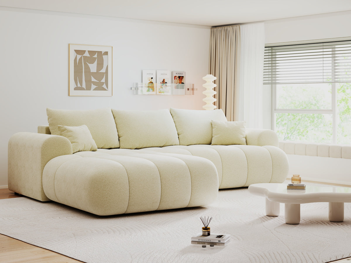 Colțar extensibil dumonde Milano Lounge Quelle Ivory 255x190 cm