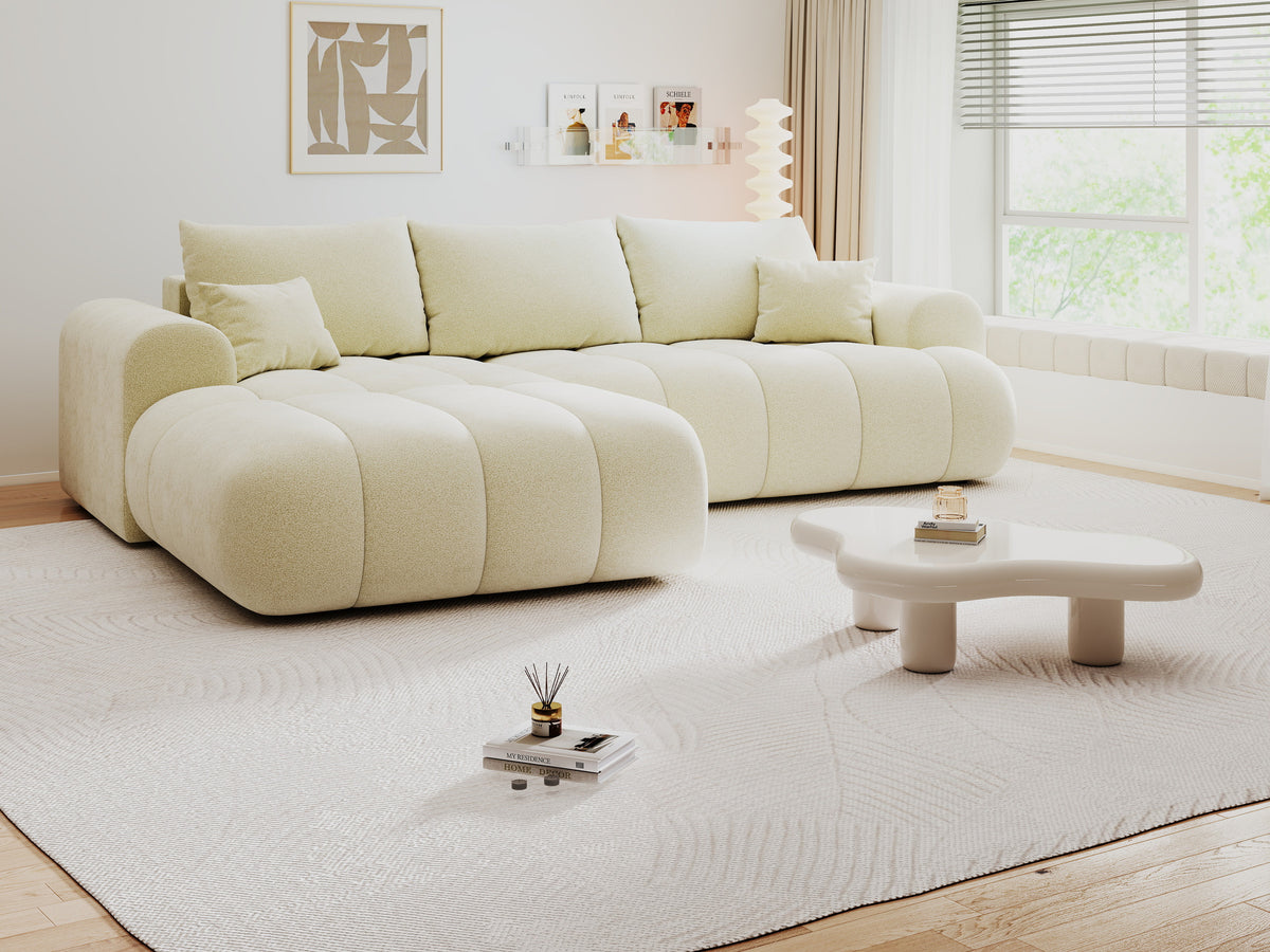 Colțar extensibil dumonde Milano Lounge Quelle Ivory 255x190 cm