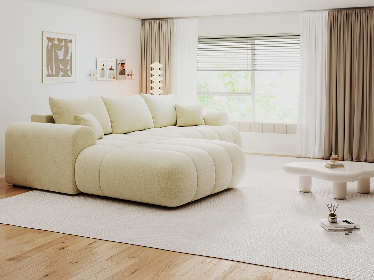 Colțar extensibil dumonde Milano Lounge Quelle Ivory 255x190 cm