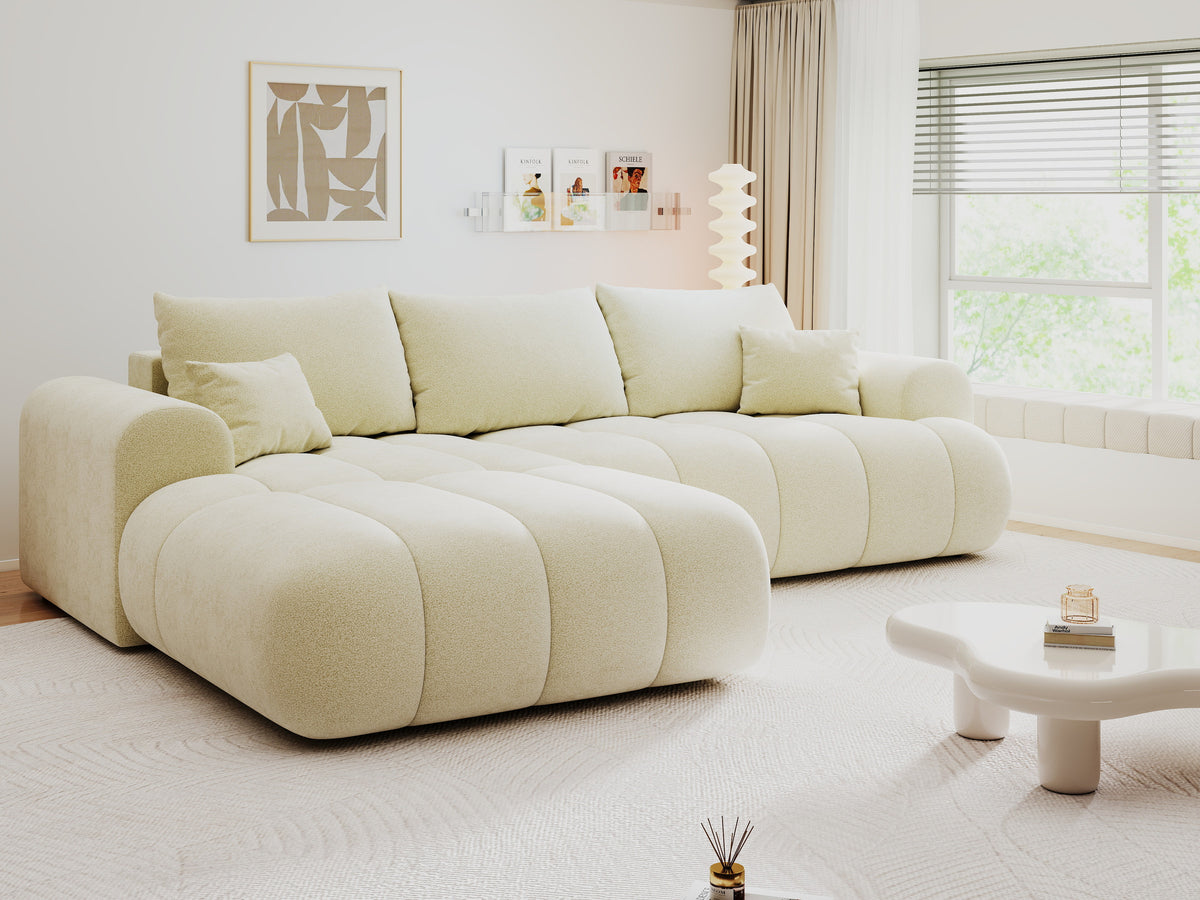Colțar extensibil dumonde Milano Lounge Quelle Ivory 255x190 cm