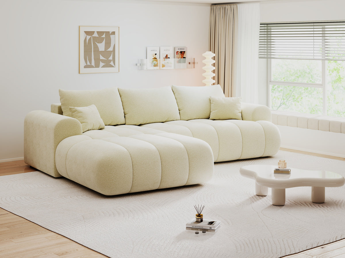 Colțar extensibil dumonde Milano Lounge Quelle Ivory 255x190 cm