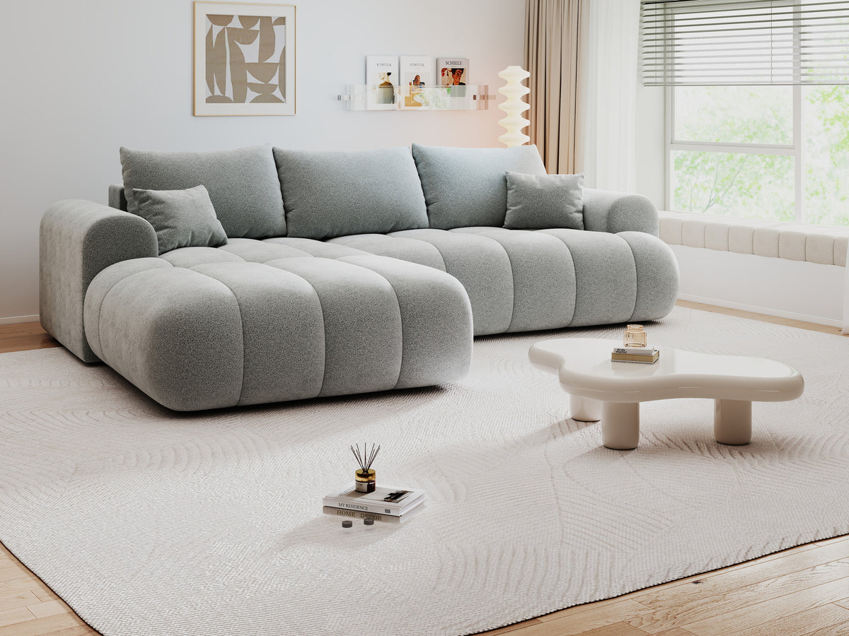 Colțar extensibil dumonde Milano Lounge Quelle Gri 255x190 cm
