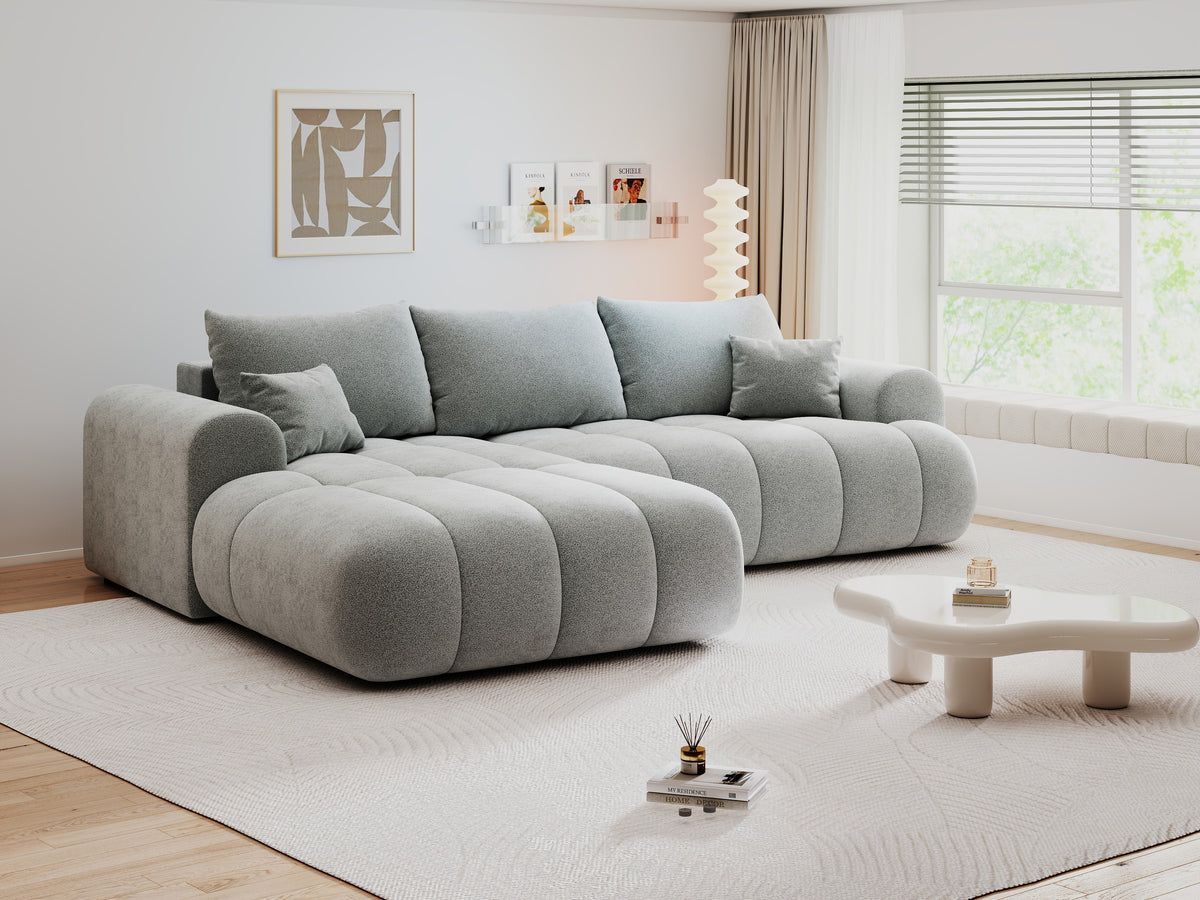 Colțar extensibil dumonde Milano Lounge Quelle Gri 255x190 cm
