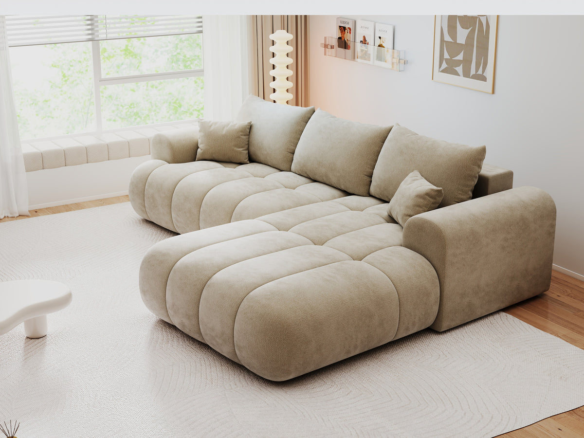 Colțar extensibil dumonde Milano Lounge Vibe Bej II 255x190 cm
