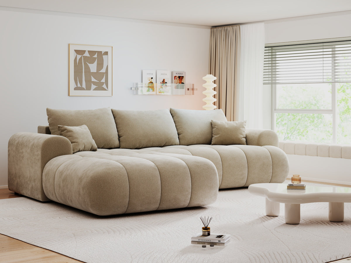 Colțar extensibil dumonde Milano Lounge Vibe Bej 255x190 cm