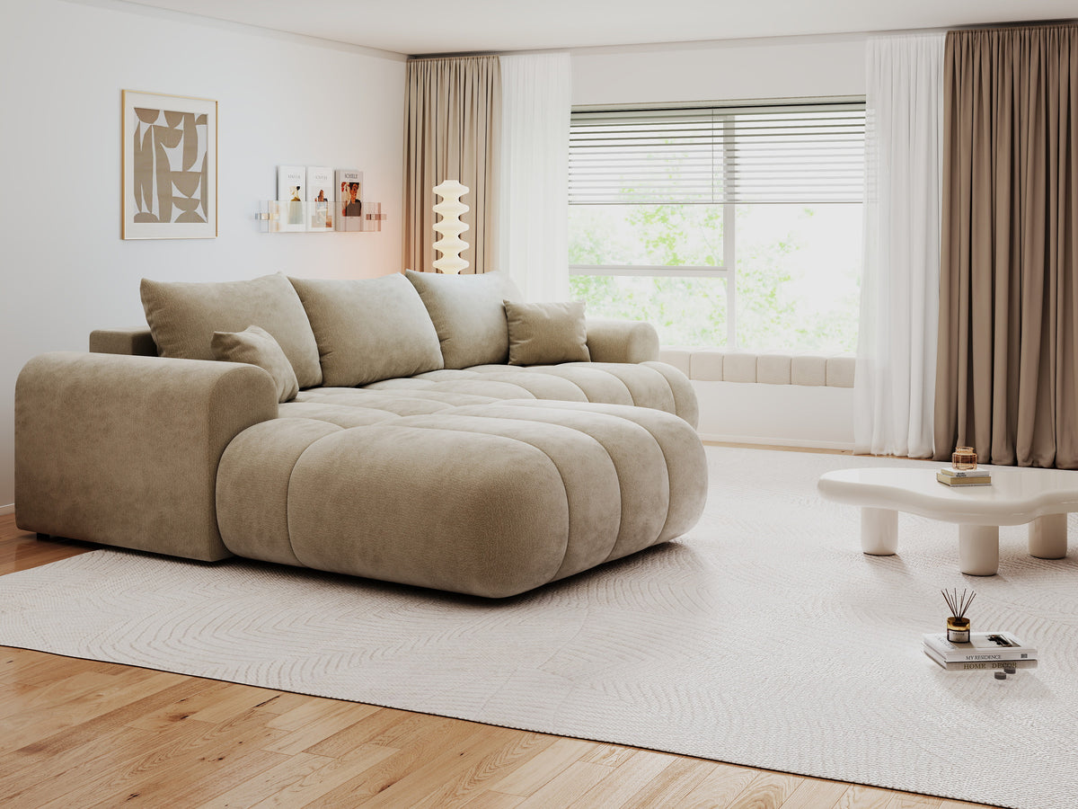 Colțar extensibil dumonde Milano Lounge Vibe Bej 255x190 cm
