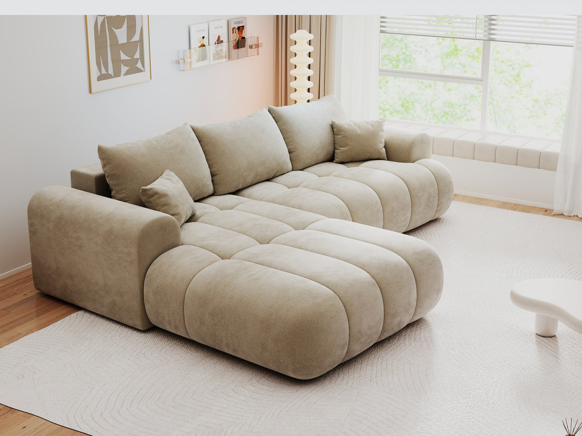Colțar extensibil dumonde Milano Lounge Vibe Bej 255x190 cm