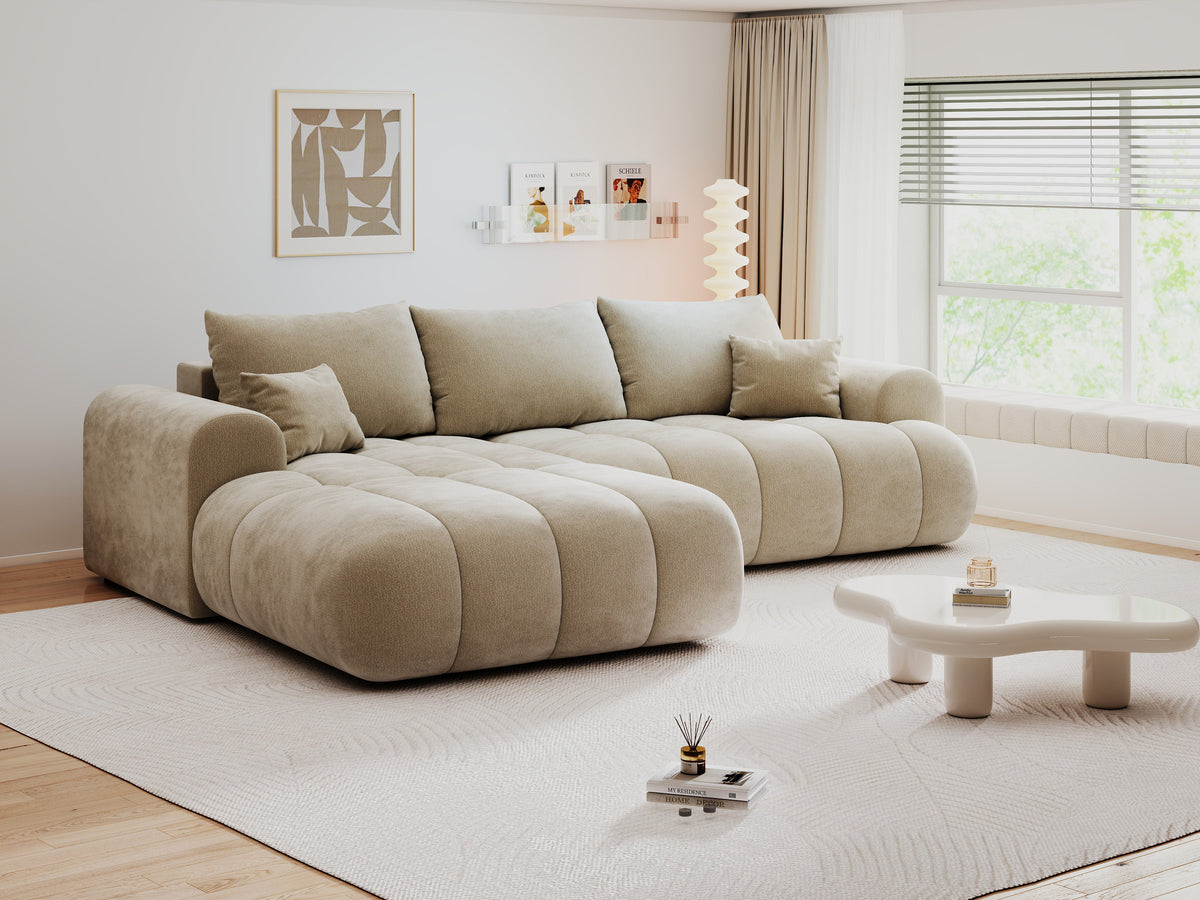 Colțar extensibil dumonde Milano Lounge Vibe Bej 255x190 cm