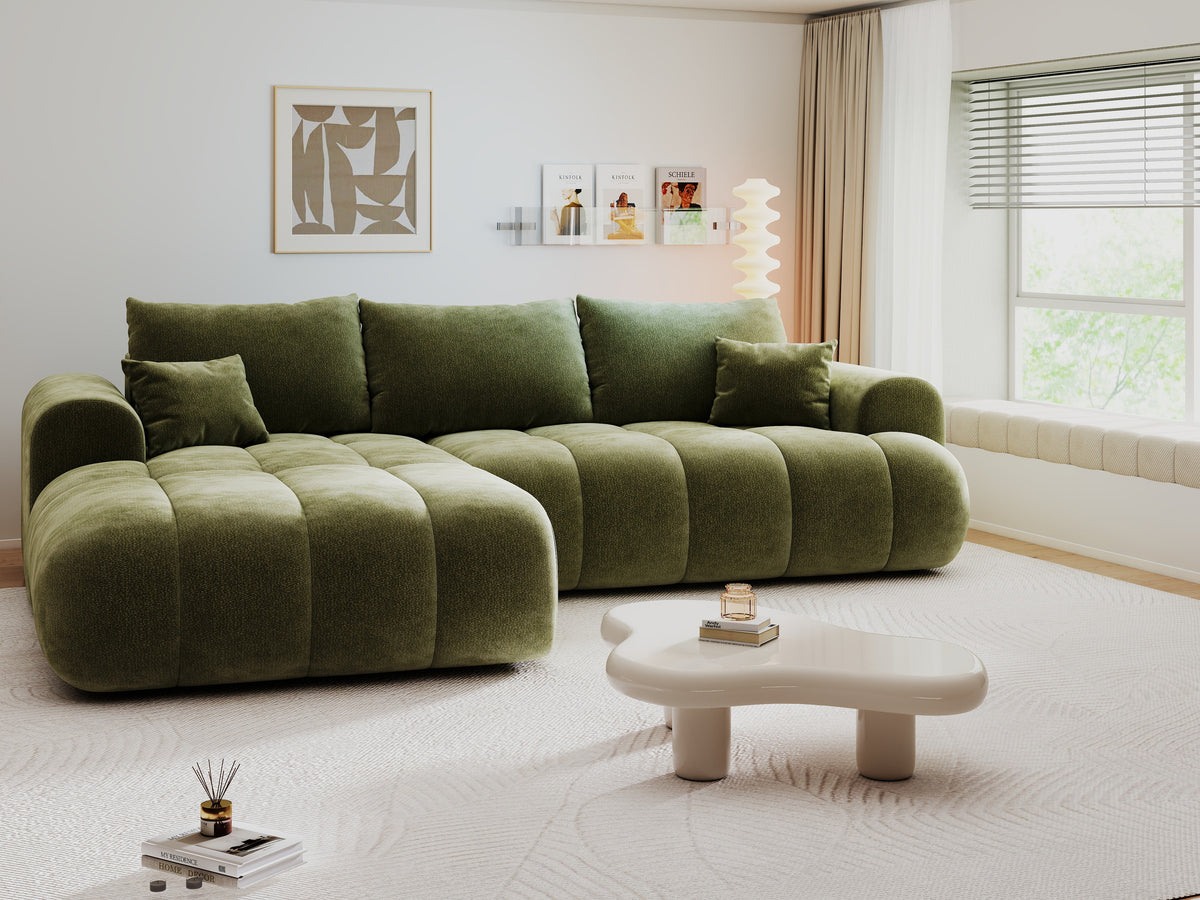 Colțar extensibil dumonde Milano Lounge Vibe Olive 255x190 cm