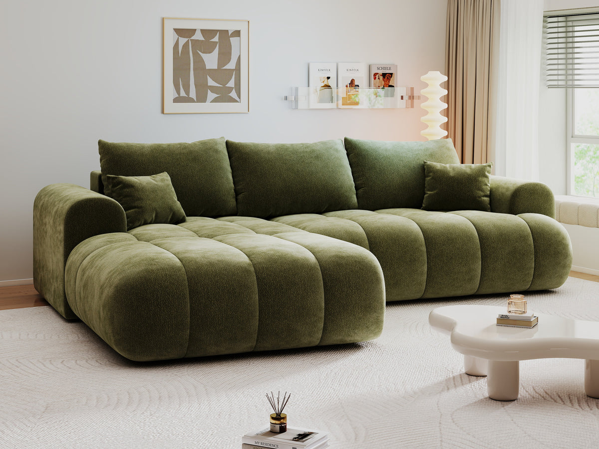 Colțar extensibil dumonde Milano Lounge Vibe Olive 255x190 cm