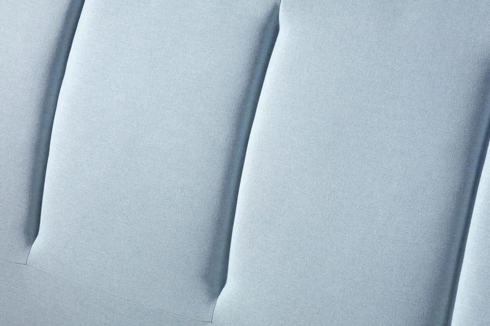 Pat dormitor dumonde, tapitat albastru, Phoenix 180x200 cm, somiera inclusa CRNB