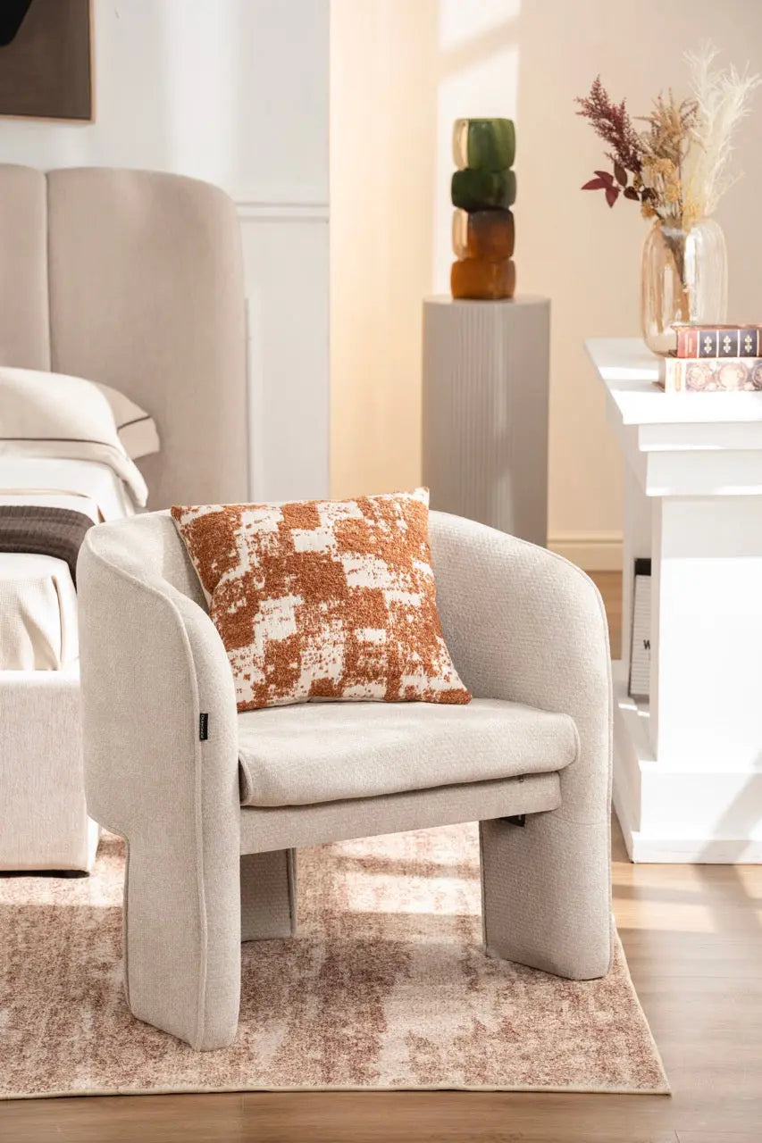 Fotoliu dumonde tapitat Gri modern Sergio 65x78cm ULK