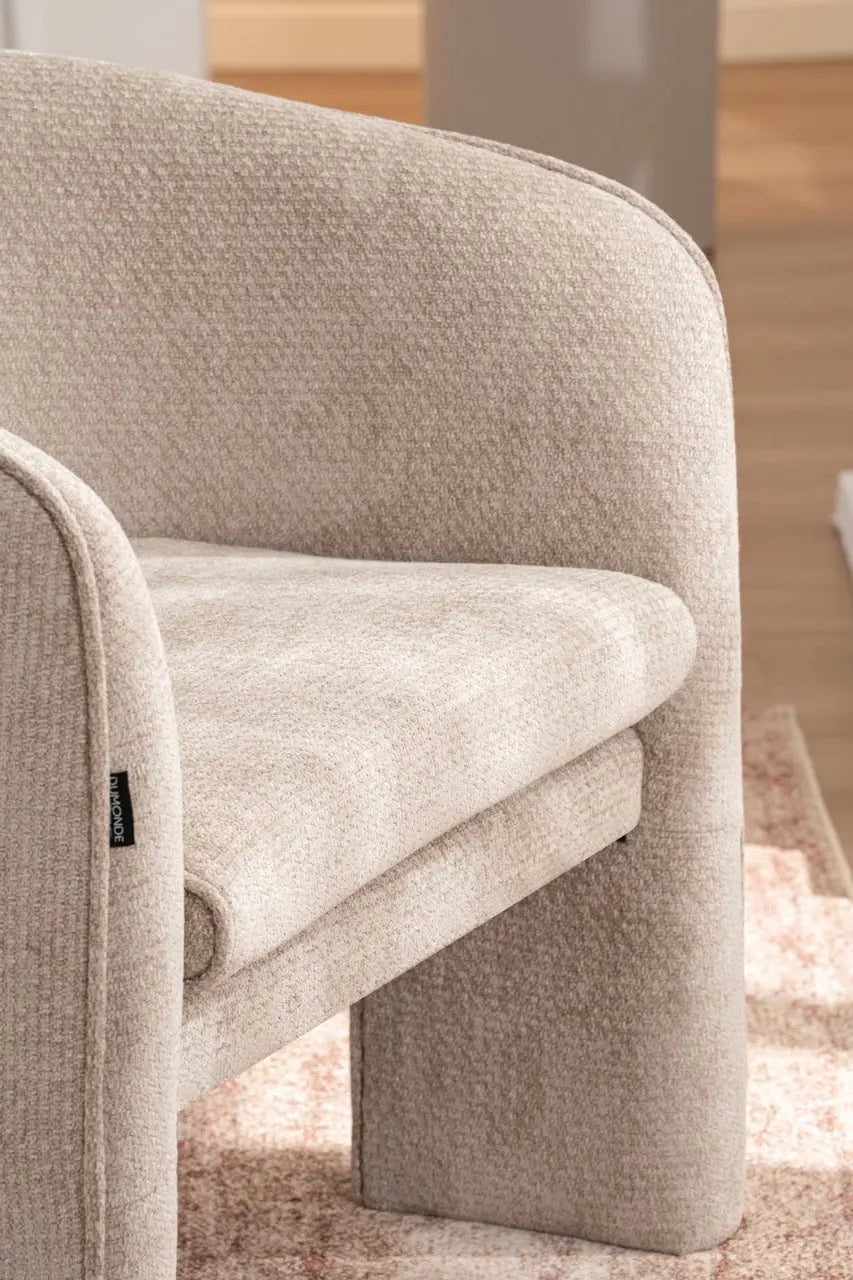 Fotoliu dumonde tapitat Bej modern Sergio 65x78cm ULK