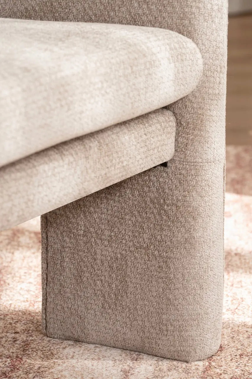 Fotoliu dumonde tapitat Bej modern Sergio 65x78cm ULK